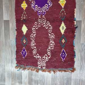 Hand-Knotted Boujaad Berber Runner Rug Handmade Atlas Hallway