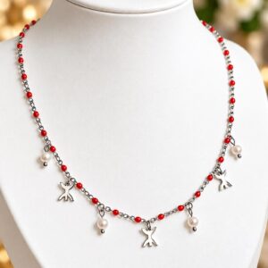 Amazigh Berber Tifinagh Yaz Kabyle Beaded Necklace with Pendant