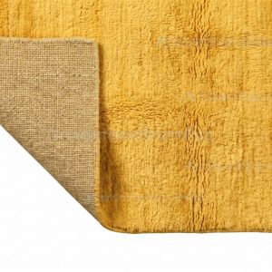 Berber Handloom Saffron Yellow Wool Plush Area Rug