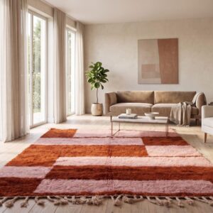 Amazigh Custom Berber Wool Rug for Living Room Handmade Design