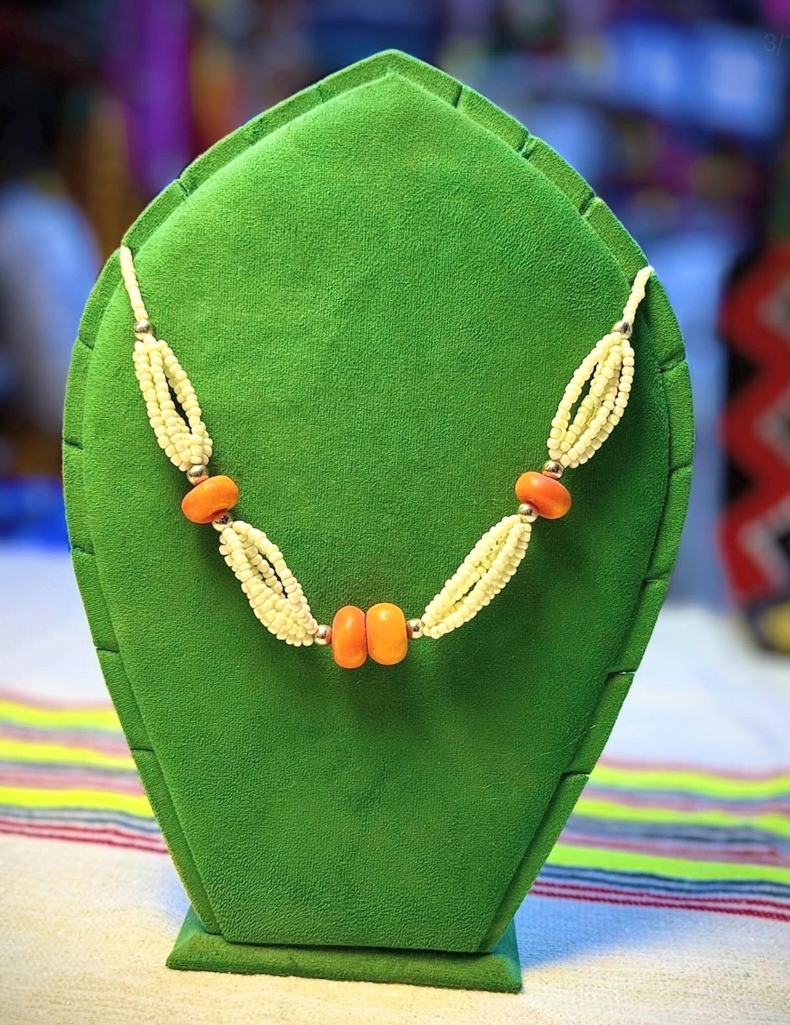 Amazigh Berber Handmade Beaded Necklace Traditional Tribal Statement Jewelry