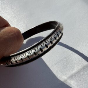 Antique Berber Amazigh Silver Bracelet with Traditional Jewelry Design