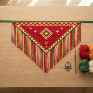 Amazigh Berber Crochet Scarf Pattern PDF Digital Download