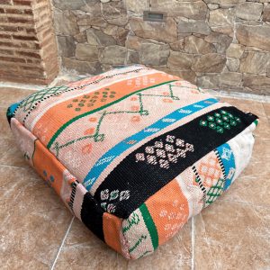 Berber Handmade Kilim Hanbal Rug Pouf Floor Seating Decor