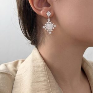 Amazigh Berber Lion's Paw Geometric Sterling Silver Earrings