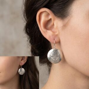 Amazigh Sterling Silver Tuareg Berber Circle Earrings Handmade