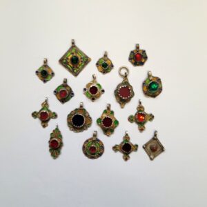 Berber Amazigh Maroc Tifinagh émail verroterie Pendant Necklace
