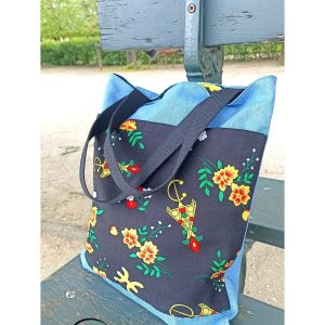 Berber Kabyle Jeans Bag with Amazigh Textile Details