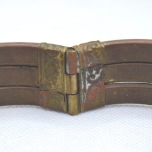 Amazigh Berber Vintage Wide Cuff Bracelet with Bone Brass Design