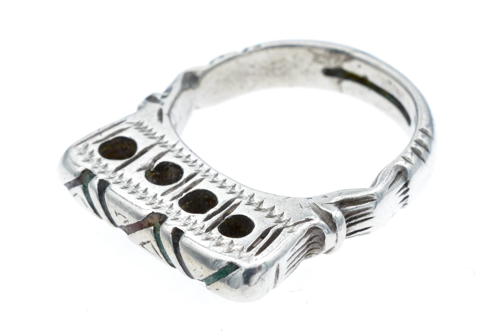 Amazigh Tuareg Niger Silver Ring with Rectangular Bezel