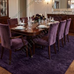 Berber Handloomed Deep Purple Wool Plush Area Rug