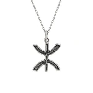 Amazigh Berber Yaz Symbol Sterling Pendant Jewelry Necklace