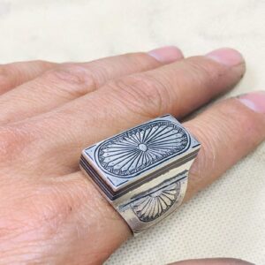 Berber Tuareg Sterling Silver Amazigh Engraved Traditional Jewelry Ring