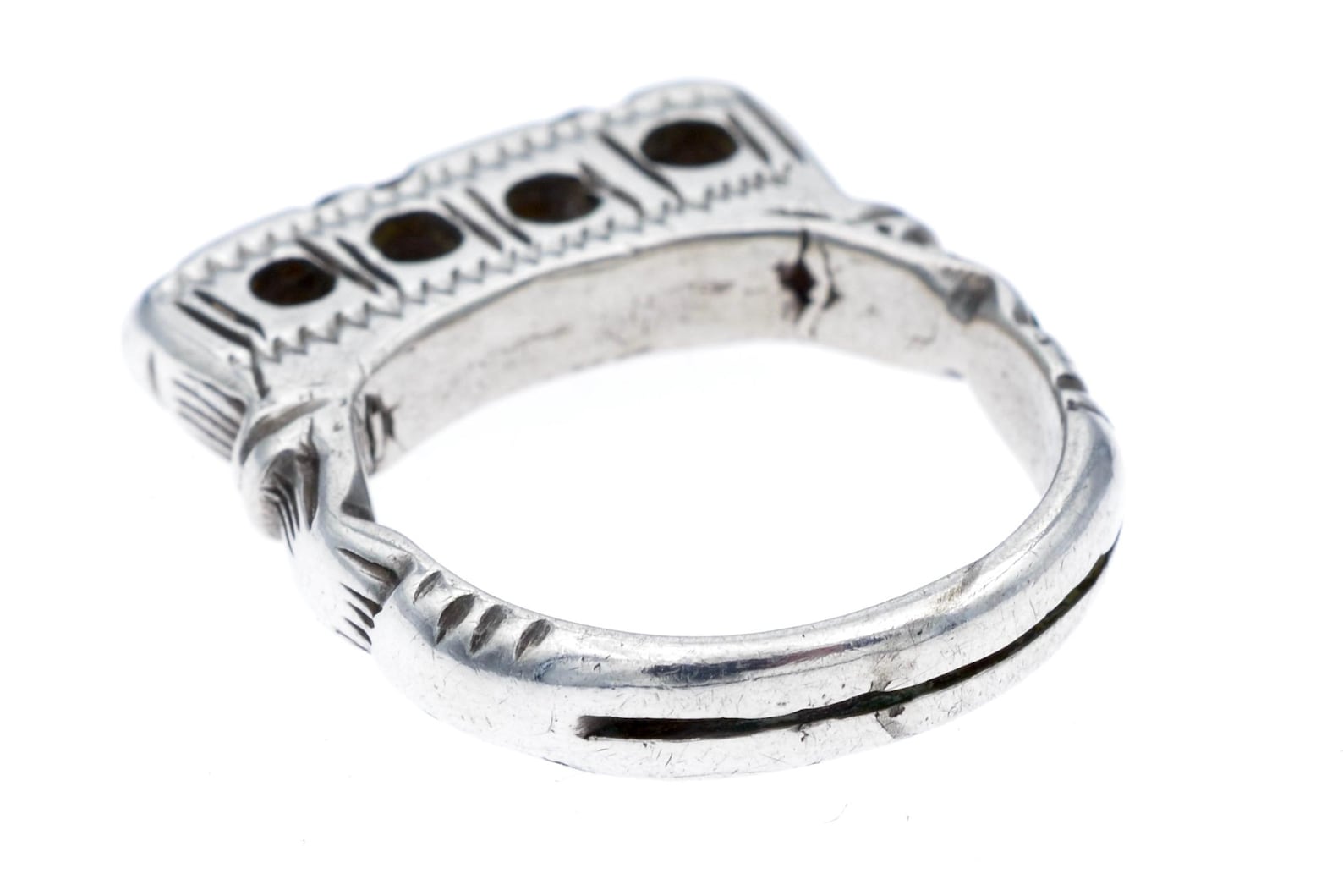 Amazigh Tuareg Niger Silver Ring with Rectangular Bezel