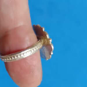 Berber Kabyle Corail Silver Vintage Ring with Coral Design