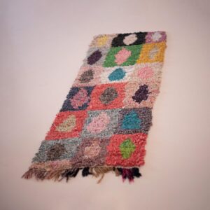 Berber Amazigh Handmade Boucharouite Wool Rug Runner Tribal Design