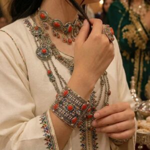 Amazigh Berber Kabyle Manchette Bracelet Argenté Filigree Design