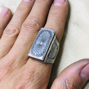 Berber Tuareg Sterling Silver Amazigh Engraved Traditional Jewelry Ring