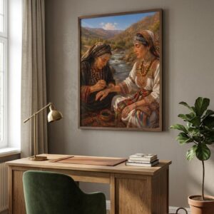Amazigh Algerian Women Portrait Digital Download Wall Art