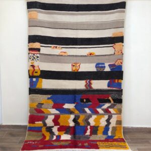 Berber Taznakht Handmade Wool Rug with Amazigh Geometric Designs