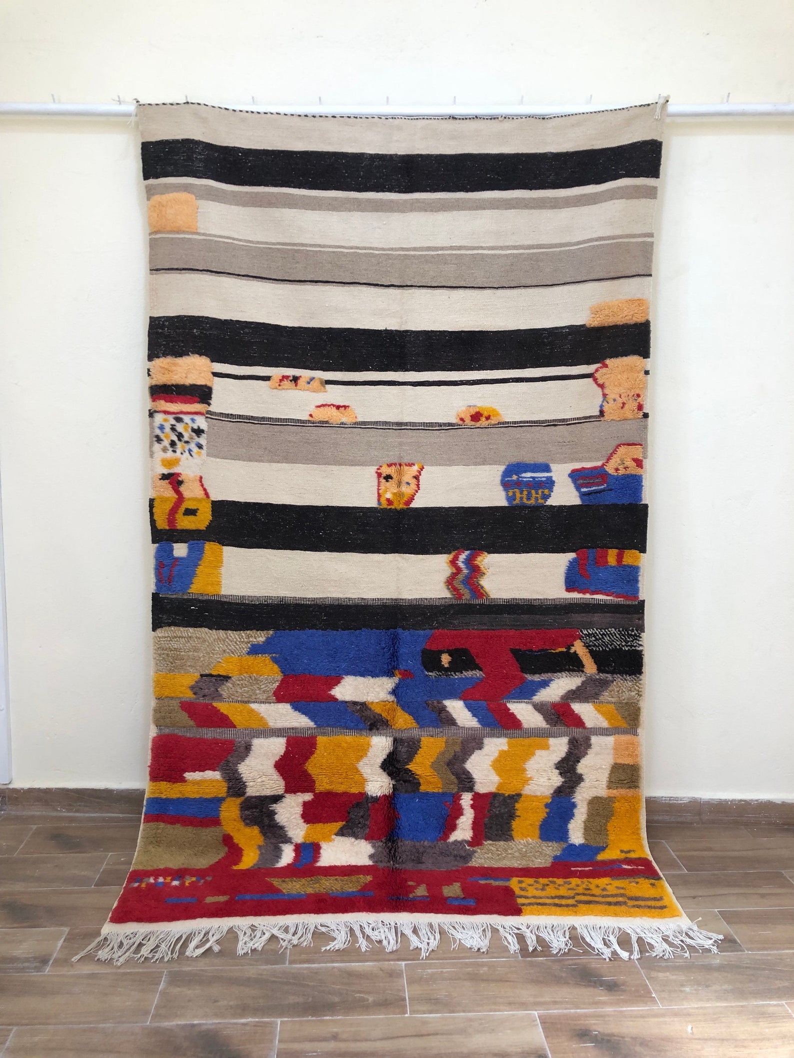 Berber Taznakht Handmade Wool Rug with Amazigh Geometric Designs