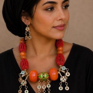 Handmade Amazigh Berber Traditional Tribal Statement Artisan Necklace