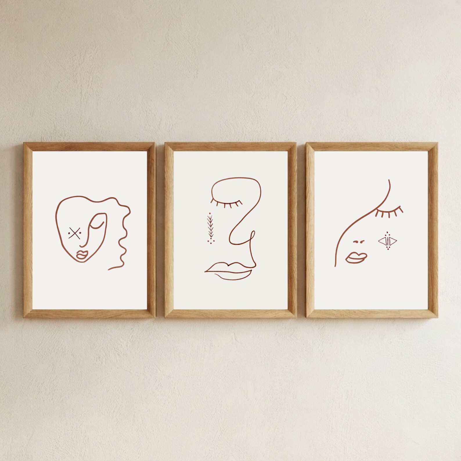 Amazigh Facial Tattoo Line Art Prints Minimalist Digital Download