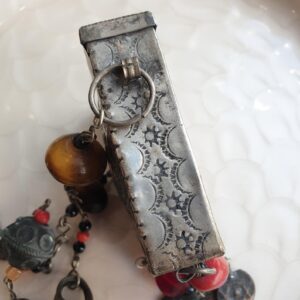 Berber Vintage Maroc Engraved Quran Box Pendant Necklace