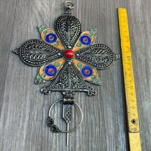 Amazigh Berber Handmade Khlala Fibula Traditional Decorative Brooch
