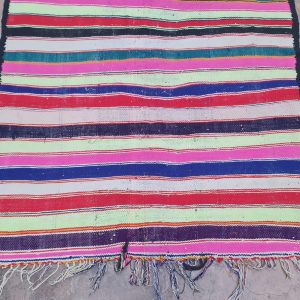Berber Vintage Handwoven Multicolored Blanket SIZE 3.40 cm 1.38 cm