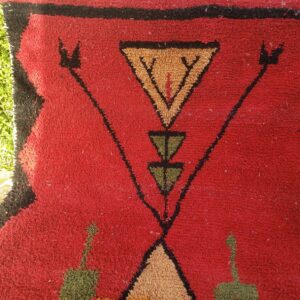 Amazigh Berber Handmade Wool Rug With Geometric Heritage Design