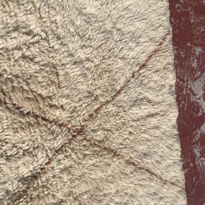 Berber Handmade Ivory Beni Ourain Wool Geometric Rug