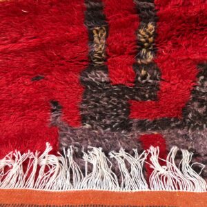 Amazigh Berber Colorful Taznakht Wool Rug Handcrafted Area Carpet