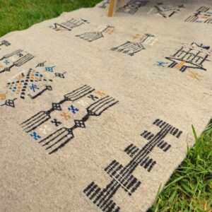 Amazigh Handwoven Natural Wool Berber Rug Timeless Home Decor