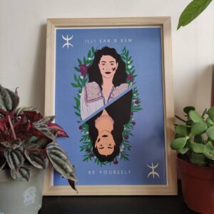 Amazigh Kabyle Berber Be Yourself Illustration Poster with Women Design