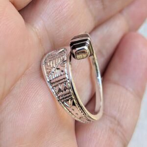 Berber Tuareg Sterling Silver Adjustable Hand Engraved Ring
