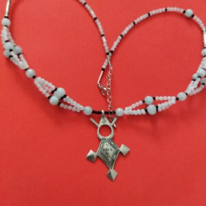 Berber Tuareg Croix d'Agadez Necklace with Agadez Design Motif
