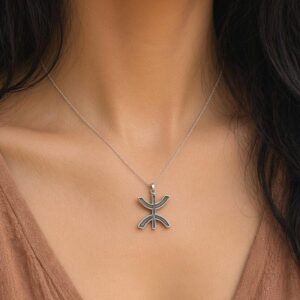 Amazigh Berber Yaz Symbol Sterling Pendant Jewelry Necklace