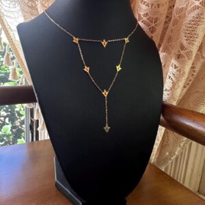 Amazigh Berber Gold Plated Triangle Necklace Stainless Steel Jewelry