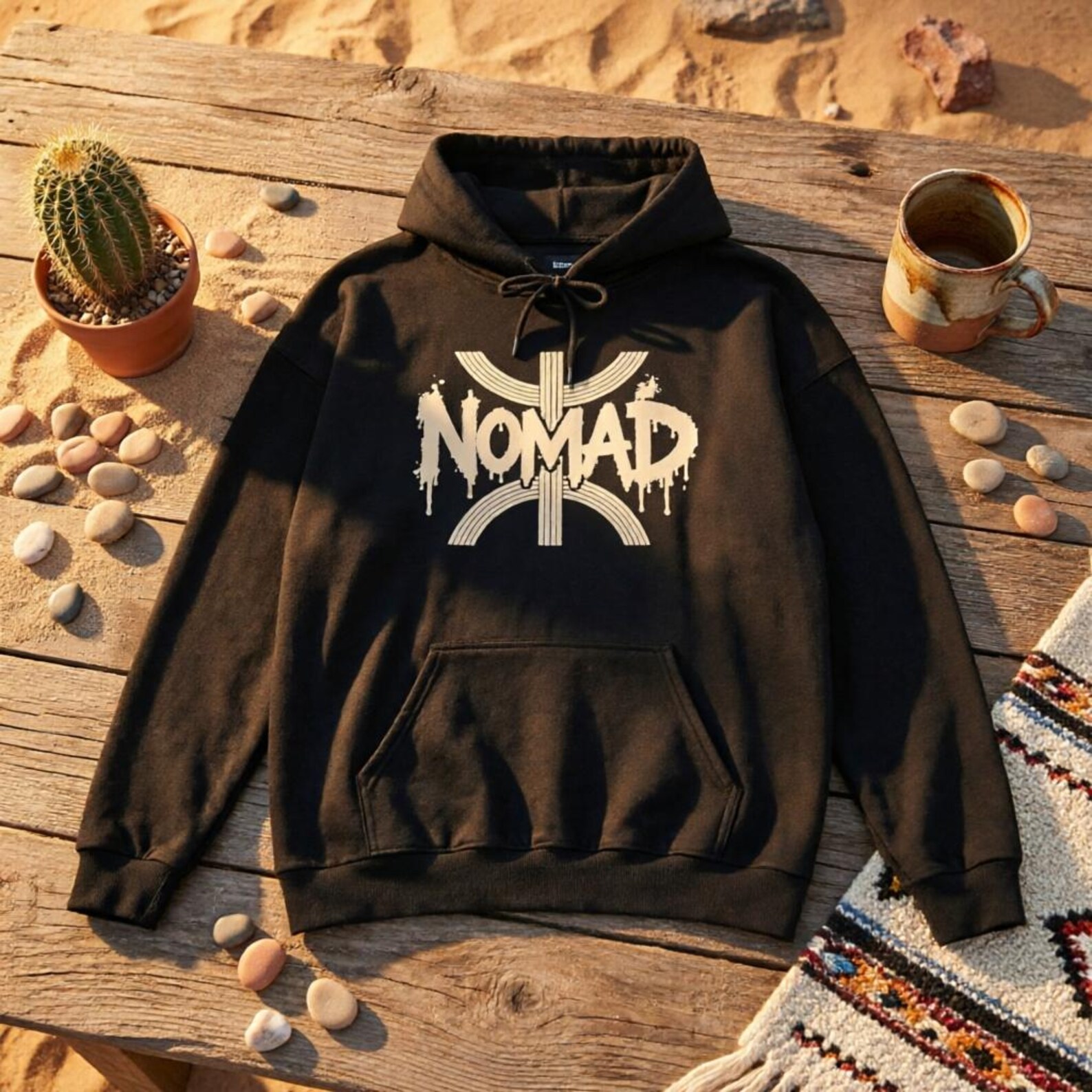 Amazigh Yaz Symbol Hoodie Berber Urban Streetwear Design