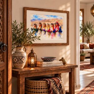 Amazigh High Atlas Song Watercolour Print Digital Download