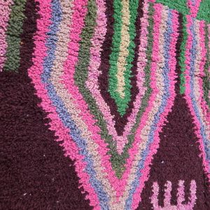 Amazigh Colorful Azilal Abstract Berber Area Rug Together to Create Design