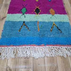 Amazigh Beni Ourain Berber Geometric Wool Handwoven Rug