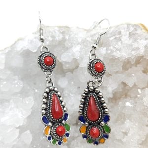 Amazigh Kabyle Berber Earrings with Traditional Ethnic Design