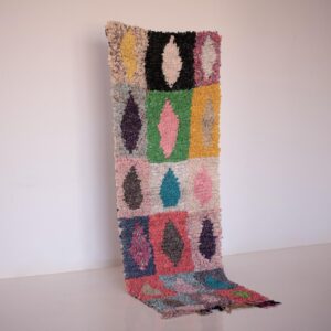 Berber Amazigh Handmade Boucharouite Wool Rug Runner Tribal Design
