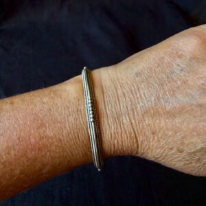Amazigh Berber Patinated Silver Bracelet Closed Bangle Artisan Jewelry