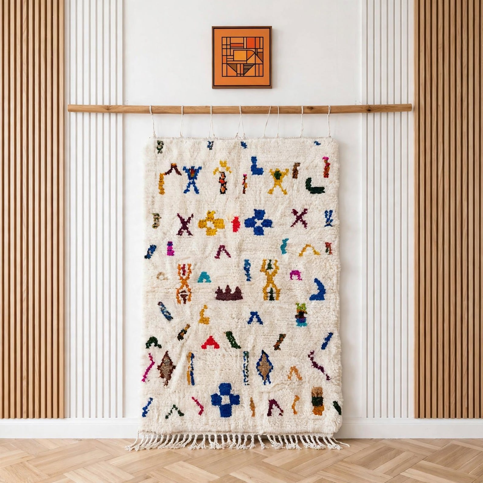 Amazighs Azilal Symboles Miniatures Yamiriam Berber Rug for Elegant Interiors