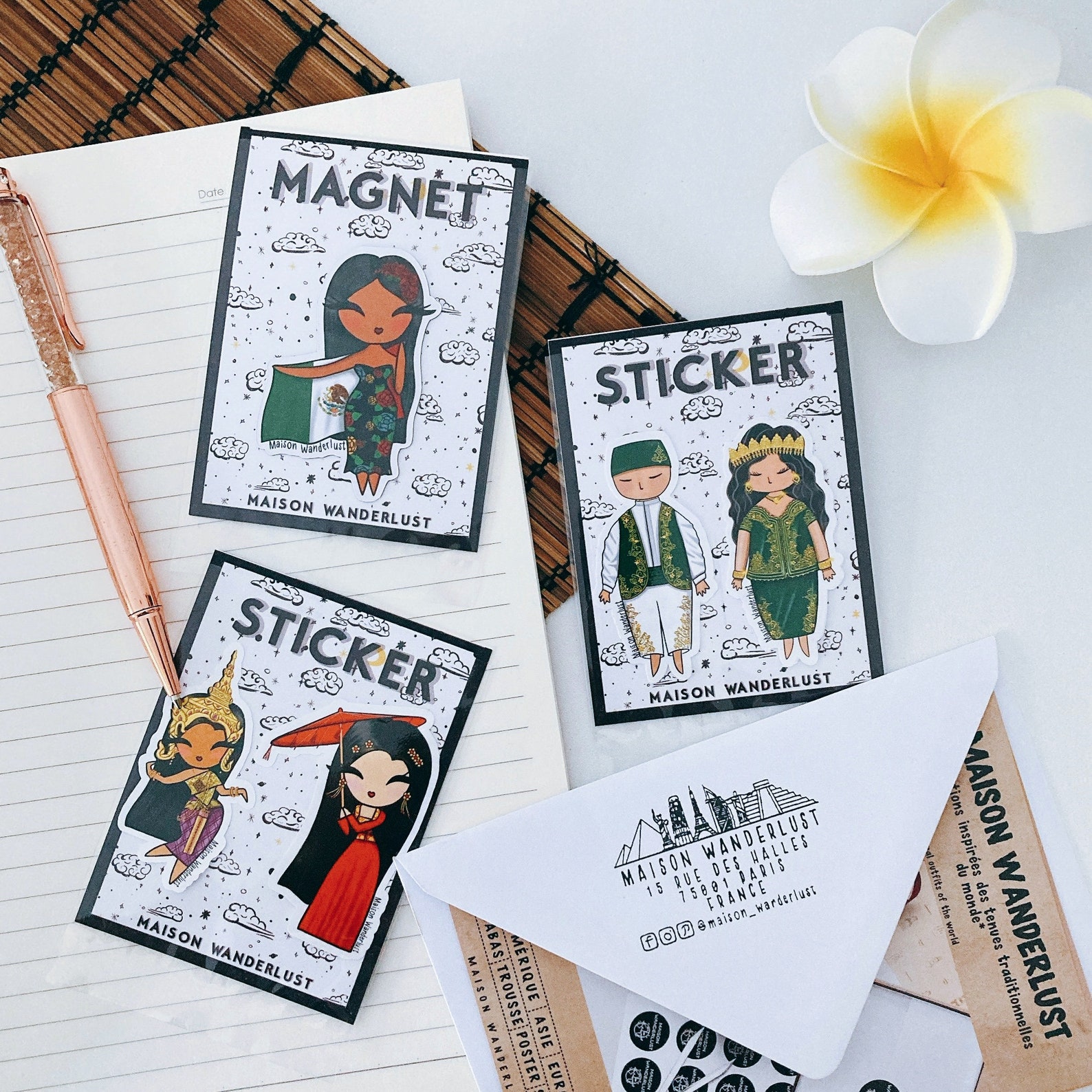 Amazigh Berber Karakou Algerian Traditional Outfit Sticker Illustration