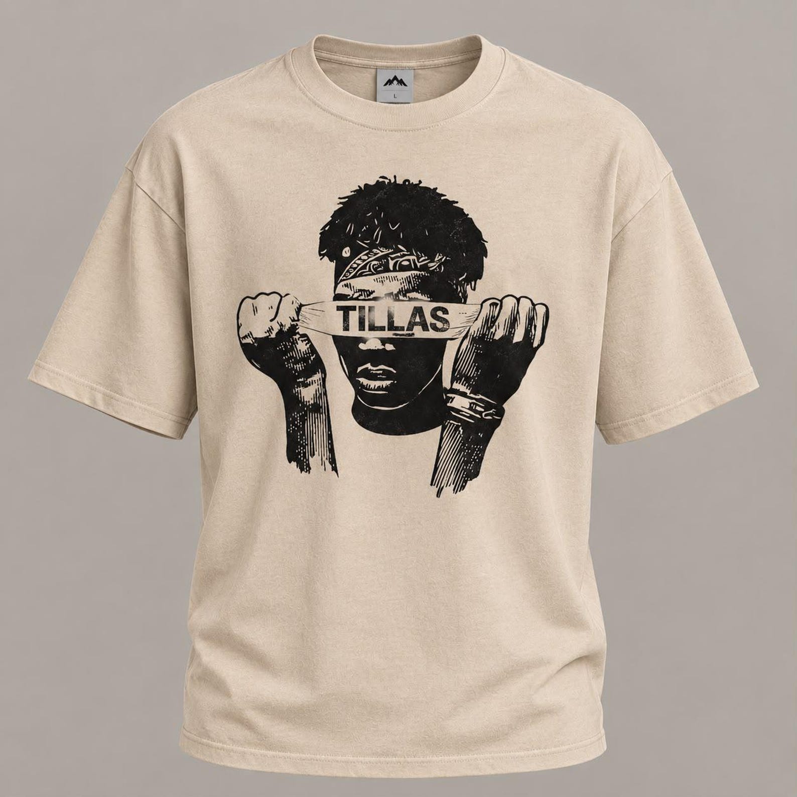 Amazigh TILLAS Streetwear Graphic T-Shirt Design with Bold Portrait