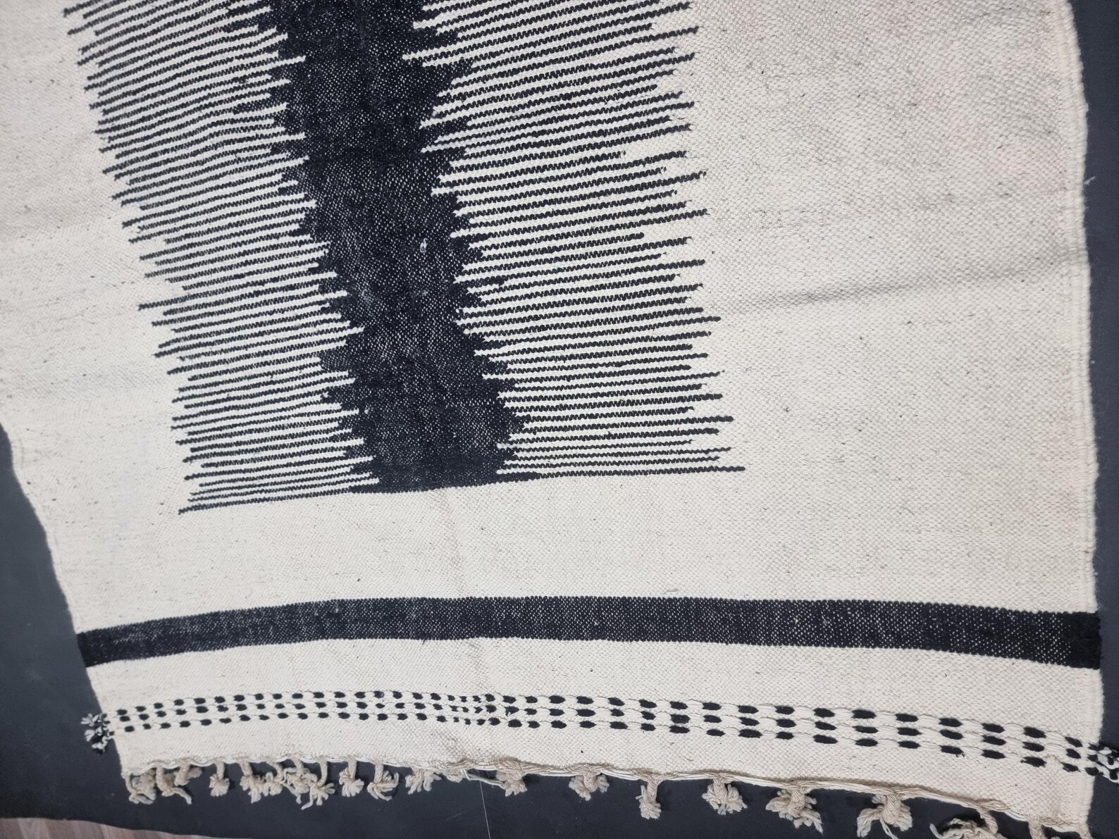 Handwoven Berber Boujaad Rug know that Geometric Kilim